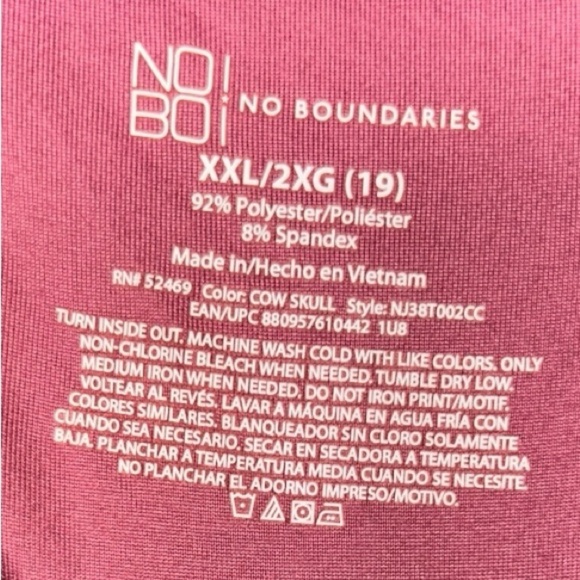 No Boundaries T-Shirt Top Womens Size XXL Pink Short Sleeve Stretchy V-Neck - Picture 6 of 8